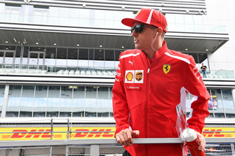 Kimi Raikkonen, Ferrari on the drivers parade