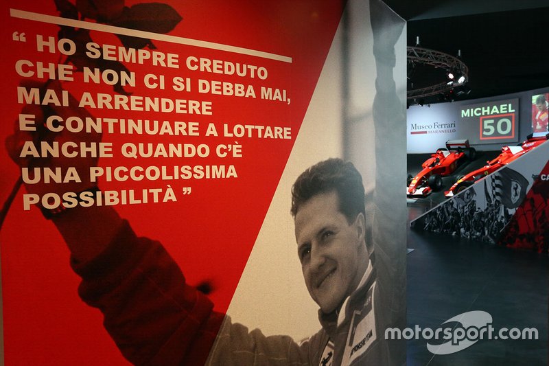 The 'Michael 50' exhibition in the Ferrari Museum in Maranello