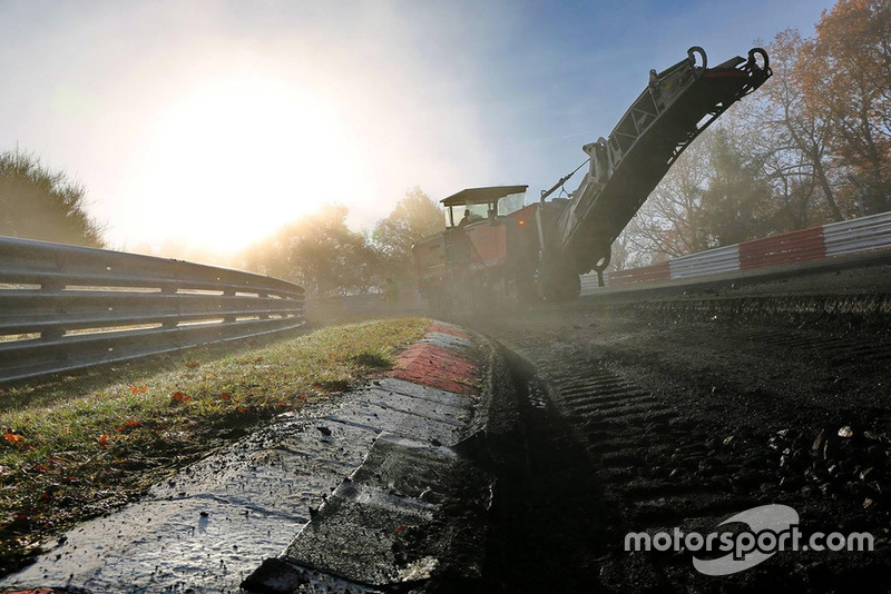 Construction work at the Nürburgring Nordschleife