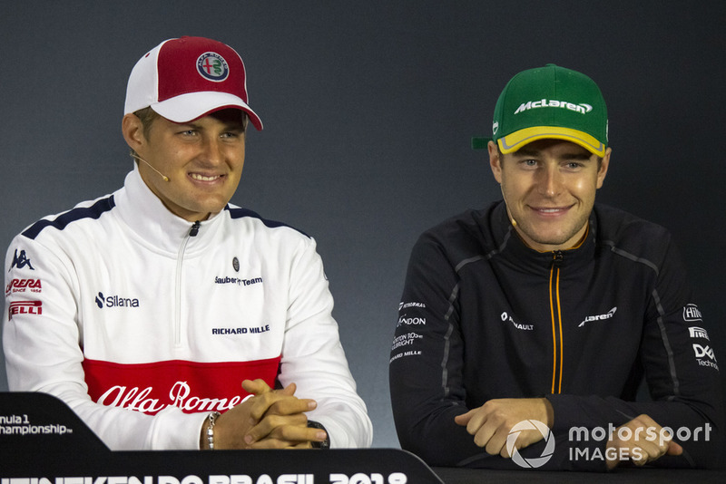 Marcus Ericsson, Sauber et Stoffel Vandoorne, McLaren en conférence de presse
