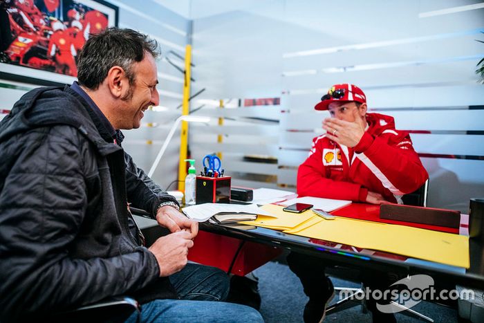 Kimi Raikkonen, Ferrari with Roberto Chinchero
