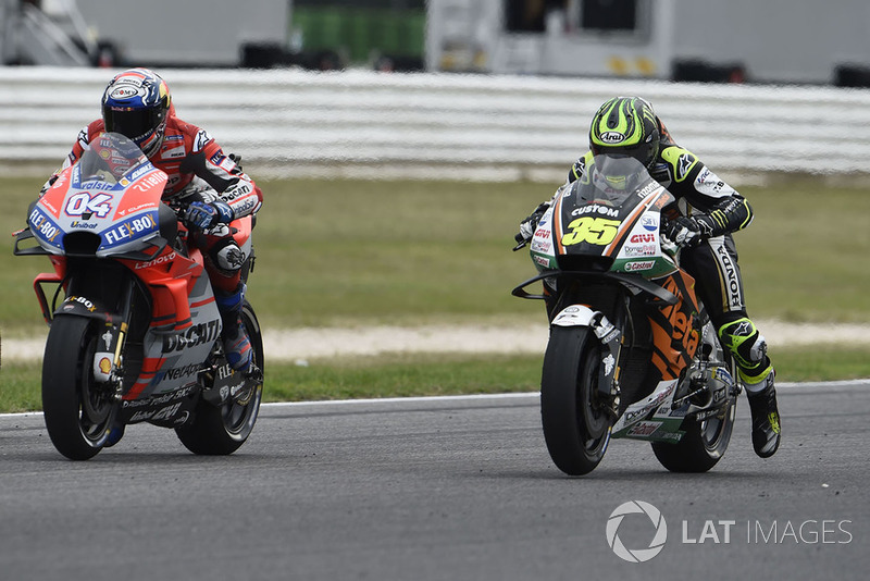 Cal Crutchlow, Team LCR Honda, Andrea Dovizioso, Ducati Team, practice start
