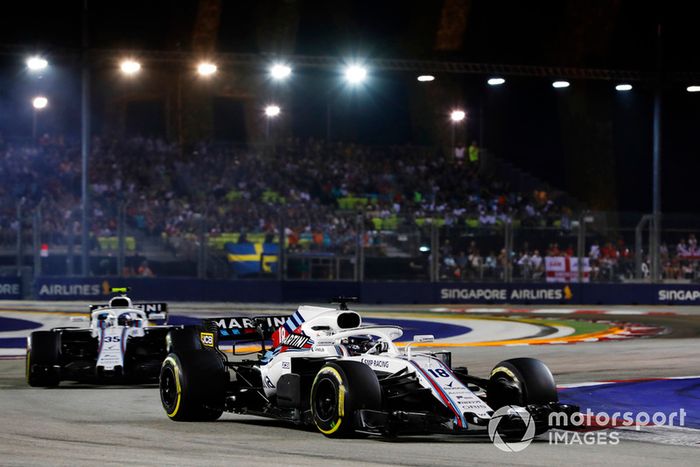 Lance Stroll, Williams FW41,  Sergey Sirotkin, Williams FW41
