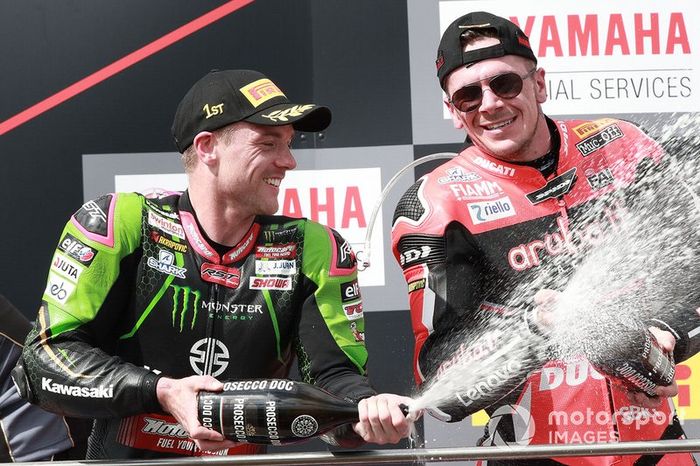 1. Alex Lowes, Kawasaki Racing Team, 3. Scott Redding, Aruba.it Racing Ducati