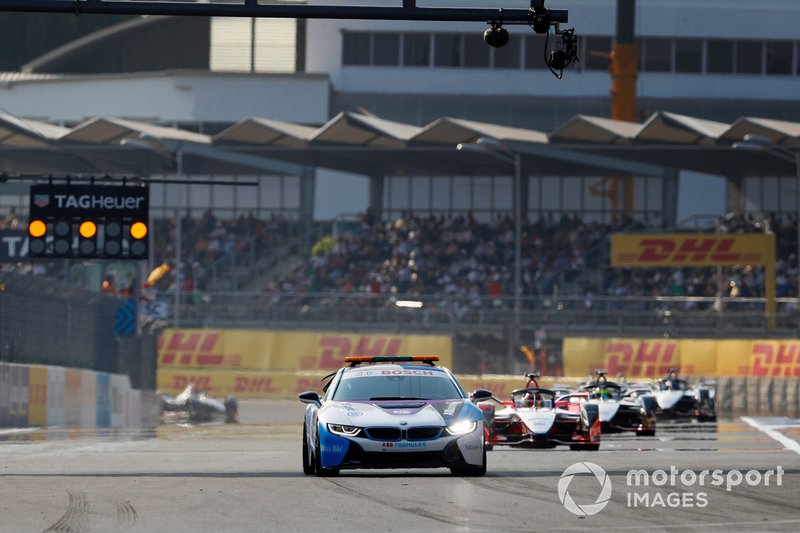 Pascal Wehrlein, Mahindra Racing, M5 Electro sigue al safety car