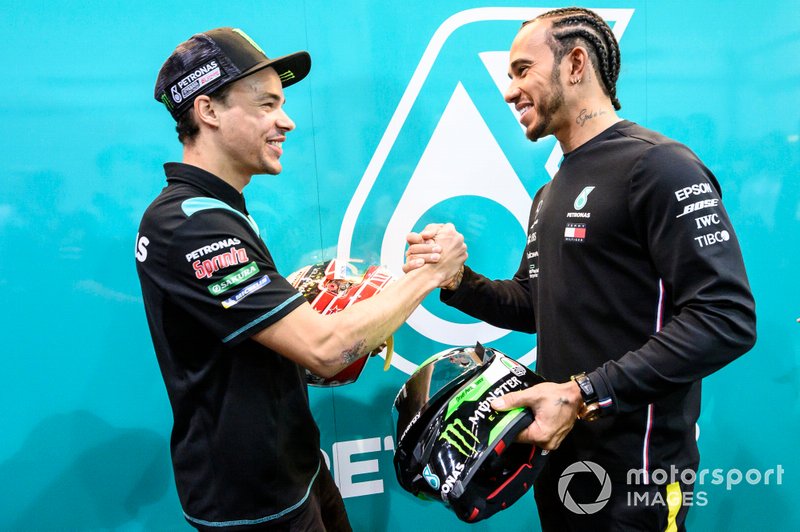 Franco Morbidelli, Petronas Yamaha SRT, Lewis Hamilton