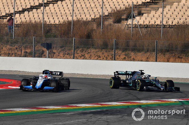Robert Kubica, Williams FW42 e Lewis Hamilton, Mercedes-AMG F1 W10
