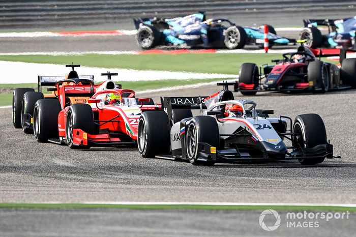 Nikita Mazepin, Hitech Grand Prix y Mick Schumacher, Prema Racing 