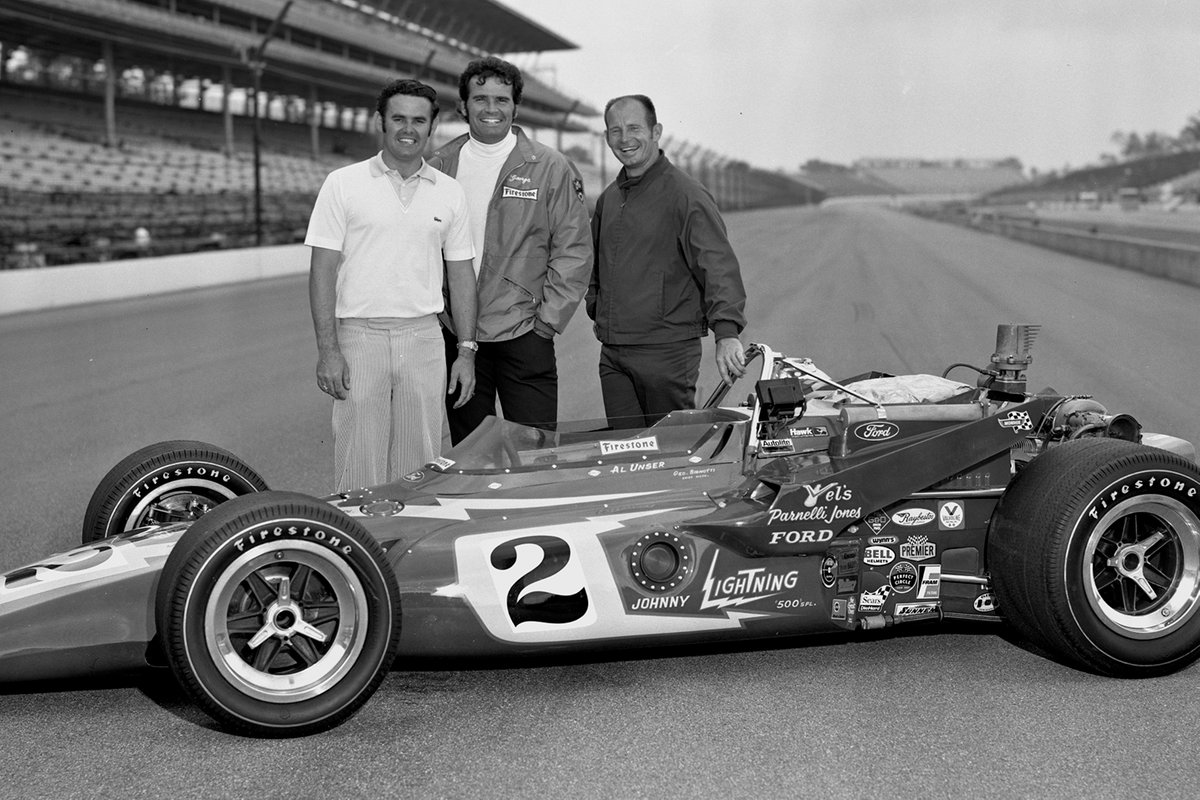 Al Unser, James Garner, Parnelli Jones