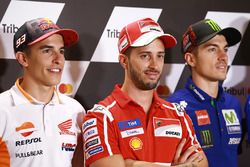 Marc Márquez, Repsol Honda Team, Andrea Dovizioso, Ducati Team, Maverick Viñales, Yamaha Factory Rac