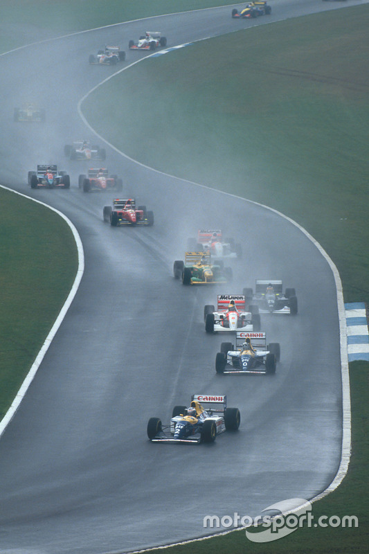 Alain Prost, Williams FW15C Renault, Damon Hill, Williams FW15C Renault, Ayrton Senna, McLaren MP4/8 Ford