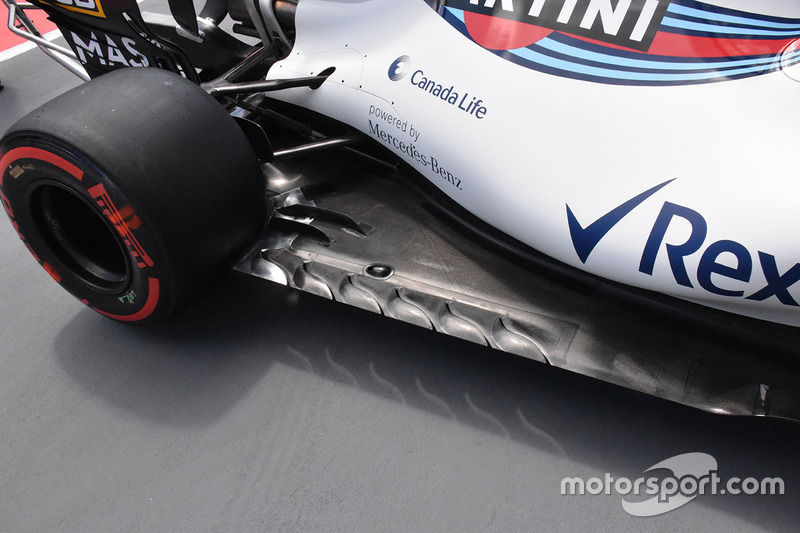 Williams FW40 detail van de vloer