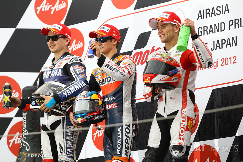 Podium: 1. Dani Pedrosa, 2. Jorge Lorenzo, 3. Alvaro Bautista