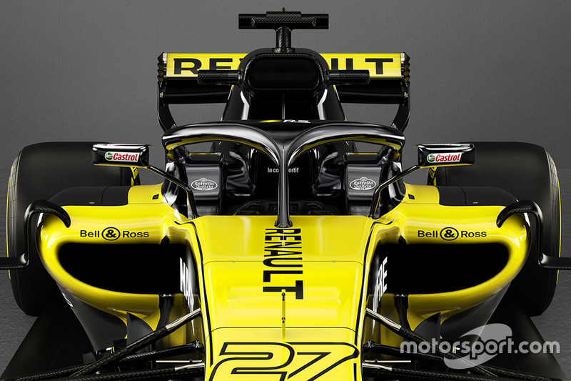 Detalle del Halo del Renault F1 Team RS18