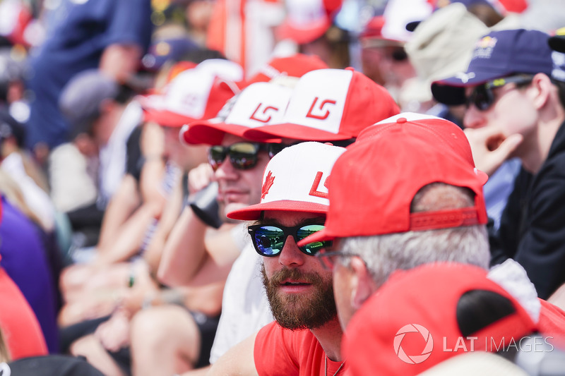 Fans of Lance Stroll, Williams Racing, in a grandstand