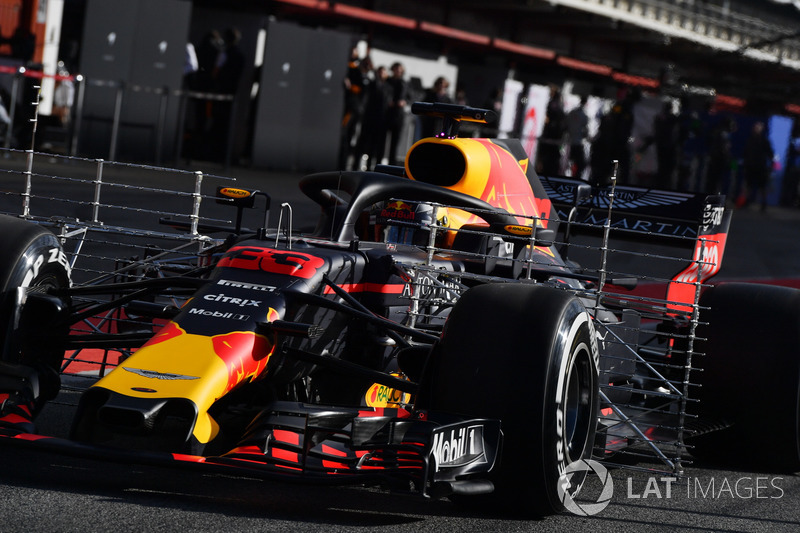 Max Verstappen, Red Bull Racing RB14 con sensores