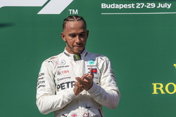 Lewis Hamilton, Mercedes-AMG F1 on the podium