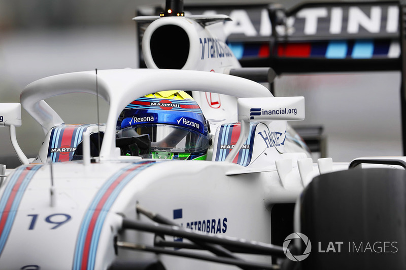 Felipe Massa, Williams FW38 Mercedes, with Halo