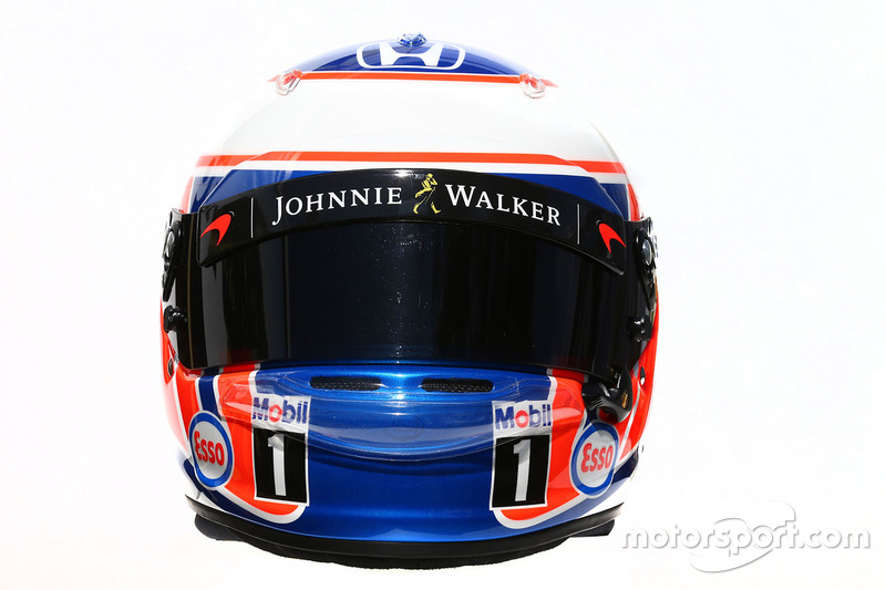 El casco de  Jenson Button, McLaren