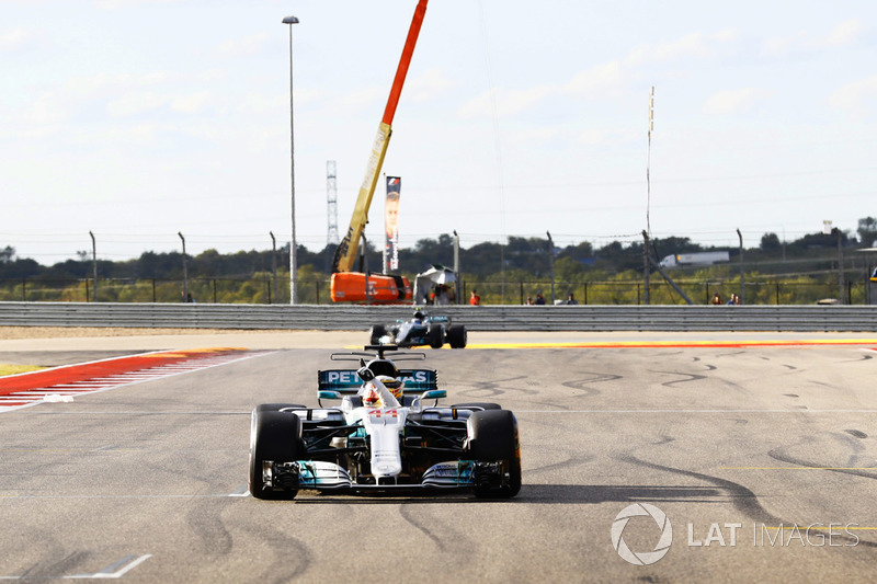 Il poleman Lewis Hamilton, Mercedes AMG F1 W08