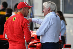 Sebastian Vettel, Ferrari and Charlie Whiting, FIA Delegate