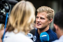 Marcus Ericsson, Sauber talks to the media