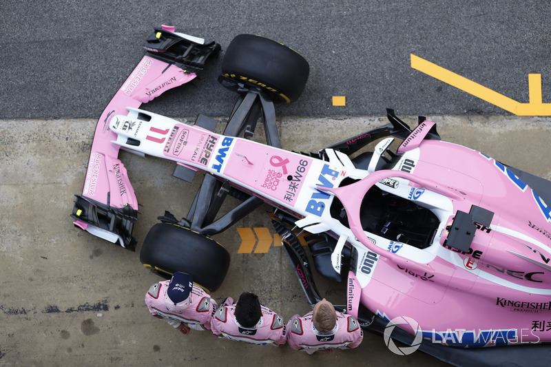 Sergio Perez, Sahara Force India F1 and Esteban Ocon, Sahara Force India F1 and Nikita Mazepin, Sahara Force India F1, the new Sahara Force India VJM11