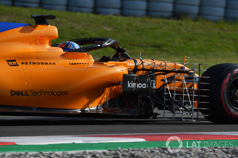 Lando Norris, McLaren MCL33 with aero sensor