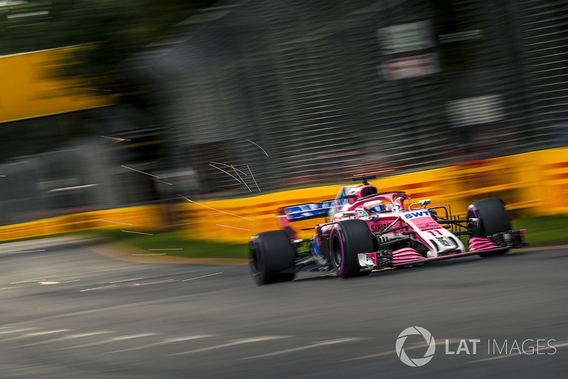 Sergio Perez, Force India VJM11 sparks