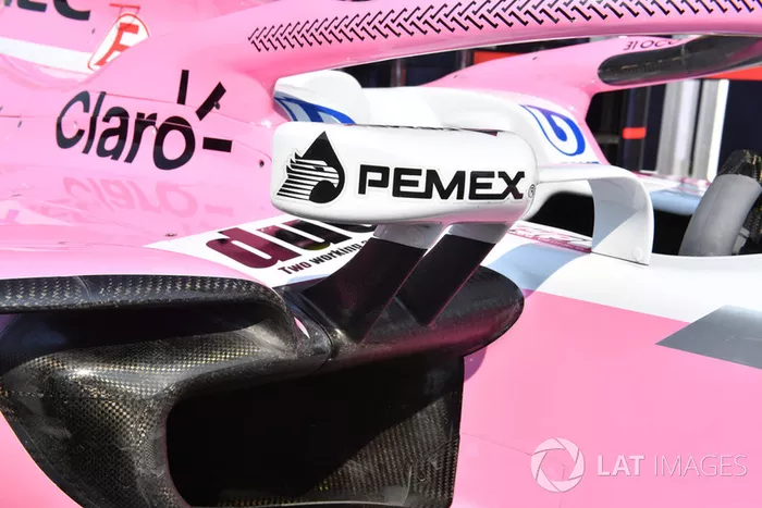 Racing Point Force India VJM11 mirror detail 