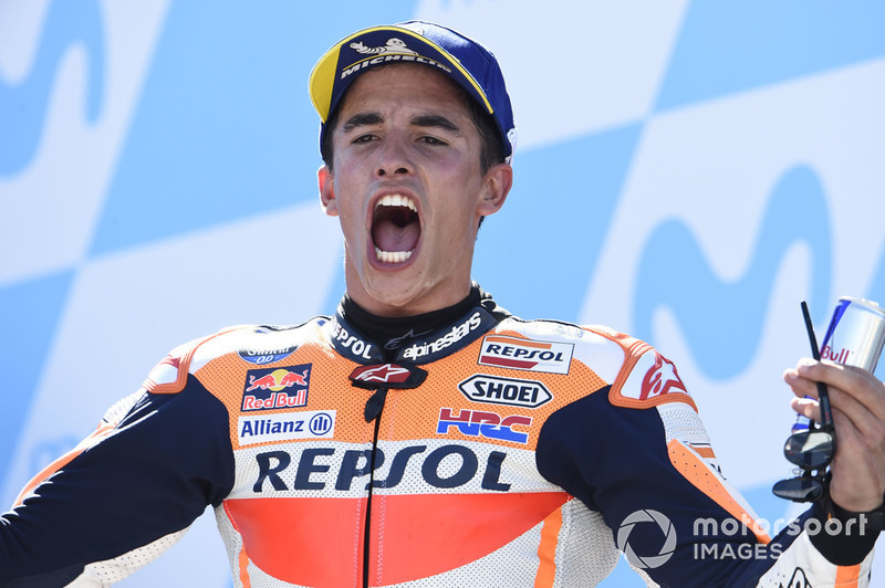 Подіум: переможець гонки Марк Маркес, Repsol Honda Team