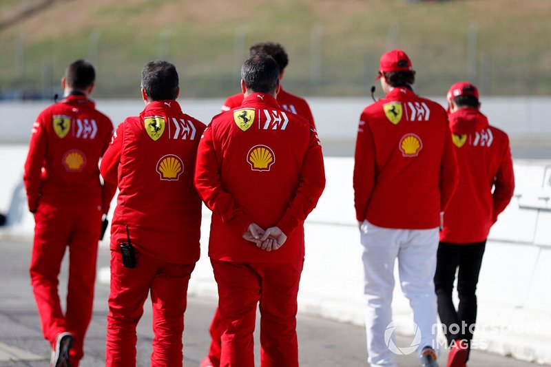 Mattia Binotto, Ferrari Team Principal, Charles Leclerc, Ferrari, John Elkann, Chairman FIAT