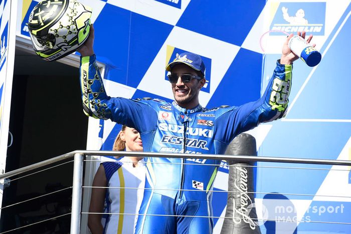 Podium: segundo clasificado Andrea Iannone, Team Suzuki MotoGP