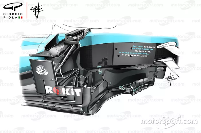Williams FW42, bargeboard