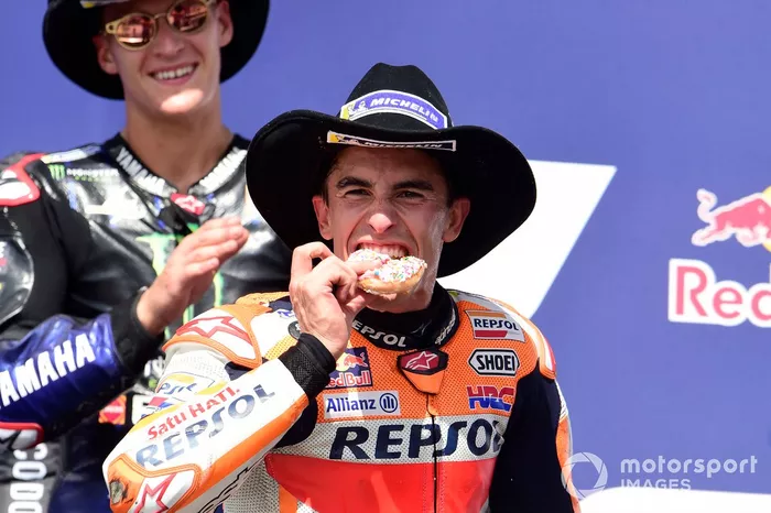 Podio: ganador Marc Márquez, Repsol Honda Team