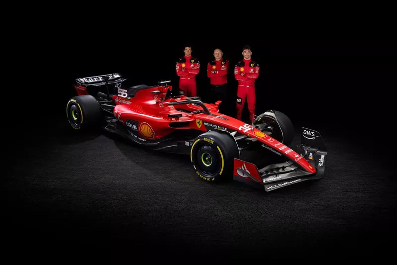 Carlos Sainz, Ferrari
Charles Leclerc, Ferrari
Frederic Vasseur, Team Principal Ferrari, Ferrari SF-23
