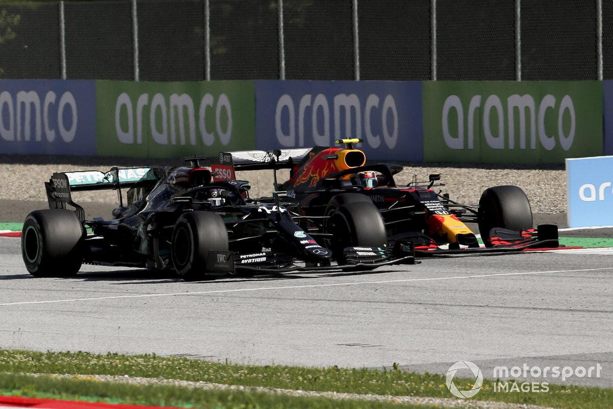 Lewis Hamilton, Mercedes F1 W11 EQ Performance, battles with Alex Albon, Red Bull Racing RB16