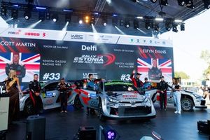 Takamoto Katsuta, Aaron Johnston, Toyota Gazoo Racing WRT Toyota GR Yaris Rally1, Elfyn Evans, Scott Martin, Toyota Gazoo Racing WRT Toyota GR Yaris Rally1, Kalle Rovanperä, Jonne Halttunen, Toyota Gazoo Racing WRT Toyota GR Yaris Rally1.