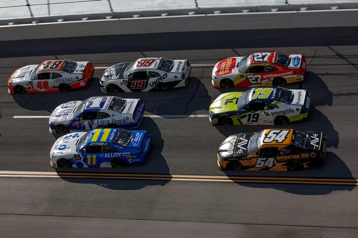 Nick Sanchez, Big Machine Racing, Matt DiBenedetto, Viking Motorsports Chevrolet, Carson Kapvil, JR Motorsports Chevrolet, Josh Williams, Kaulig Racing Chevrolet
