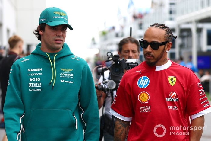Lewis Hamilton, Ferrari, Lance Stroll, Aston Martin Racing
