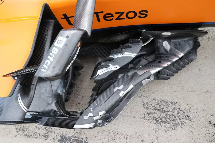 McLaren MCL35M bargeboard detail
