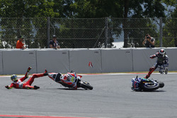 Андреа Янноне, Ducati Team, Хорхе Лоренсо, Yamaha Factory Racing crash