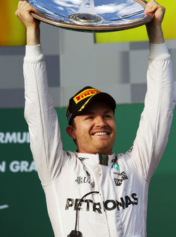 Подиум: победитель Нико Росберг, Mercedes AMG F1 Team
