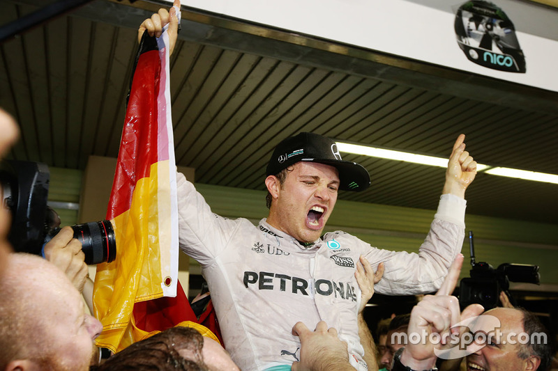 Nico Rosberg, Mercedes AMG F1 celebra su primer título del Campeonato Mundial de pilotos