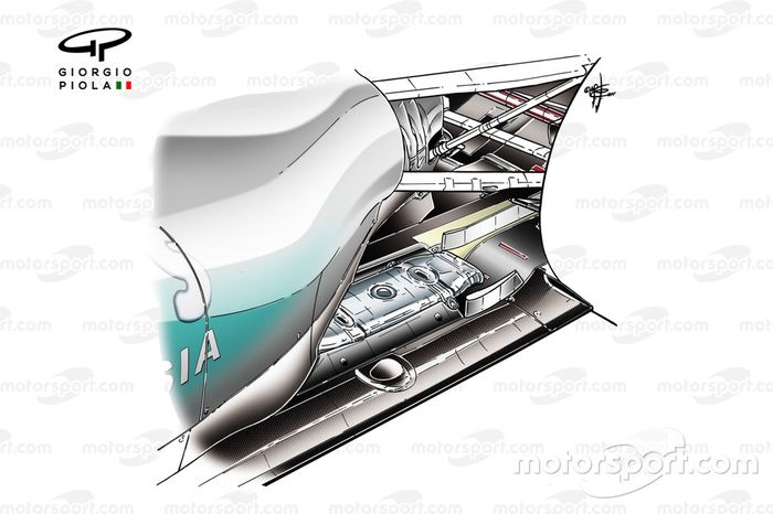 Escapes del Mercedes W02 en Brasil

