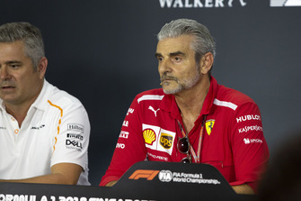 Maurizio Arrivabene, Team Principal, Ferrari in the Press Conference