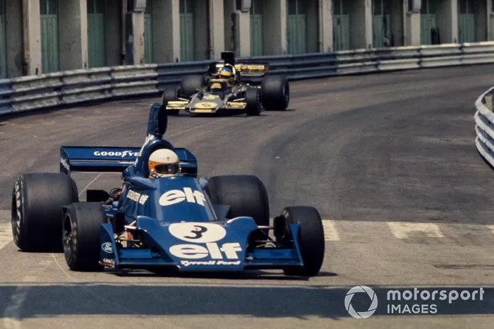 Jody Scheckter, Tyrrell 007 Ford y Ronnie Peterson, Lotus 72E Ford