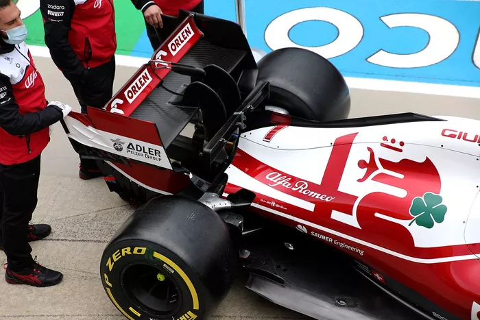 Parte trasera del Alfa Romeo Racing C41 