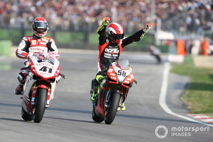Tercer lugar Marco Simoncelli, Aprilia