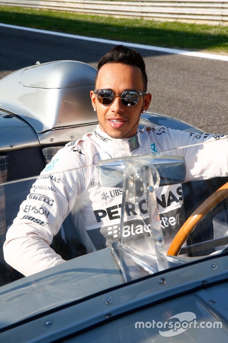 Lewis Hamilton y Sir Stirling Moss en Monza